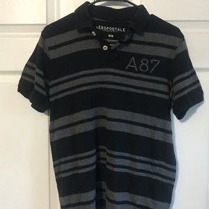 Aeropostale A87 Striped Button-Up Men’s Shirt